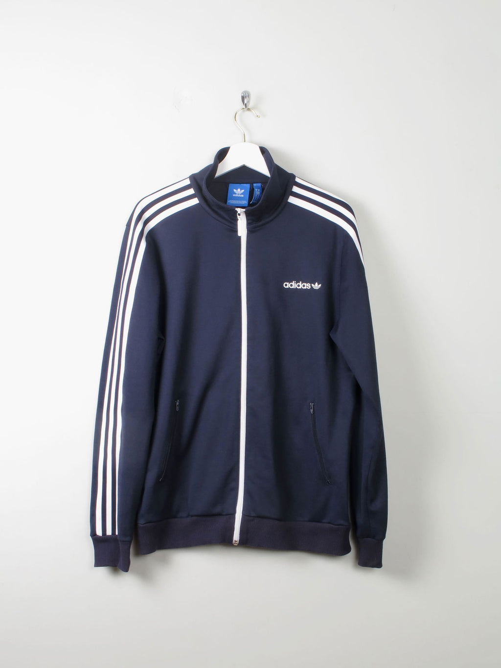Men's Navy Old School Vintage Adidas Track Jacket M - The Harlequin