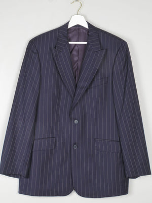 Men's Vintage Navy Pinstripe Tailored Vintage Jacket 42R"/L - The Harlequin