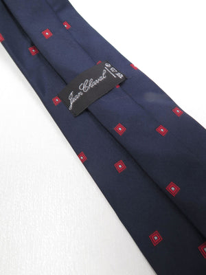 Vintage Navy & Red Polka Dot Silk Tie - The Harlequin