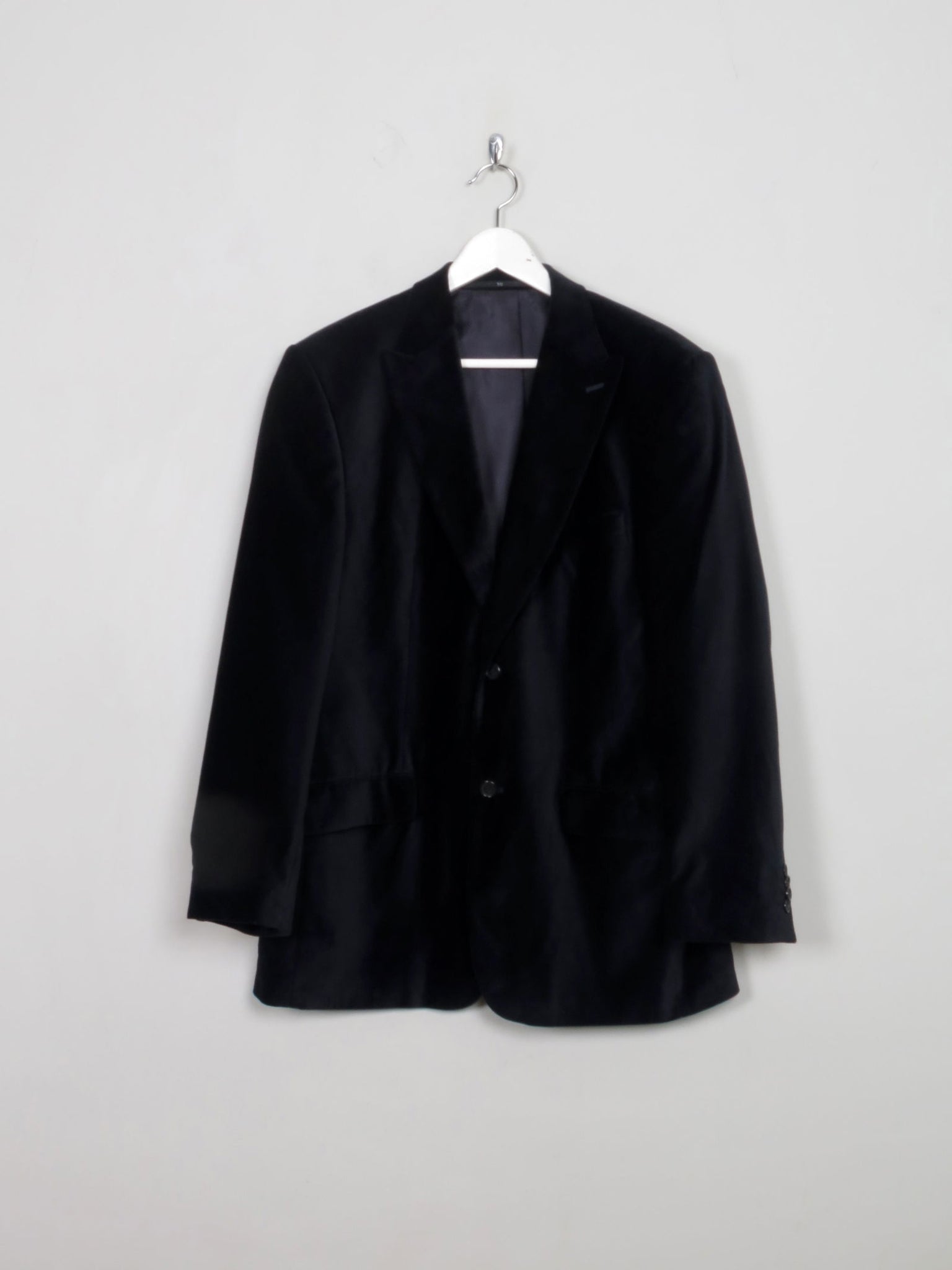 Men's Vintage Navy Velvet Jacket 42” - The Harlequin