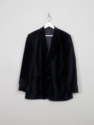 Men's Vintage Navy Velvet Jacket 42” - The Harlequin