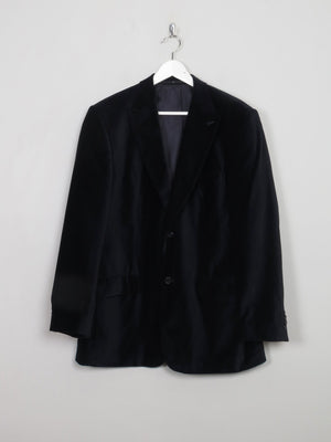 Men's Vintage Navy Velvet Jacket 42” - The Harlequin