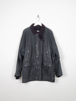 Men’s Navy Vintage Wax Jacket L/XL - The Harlequin