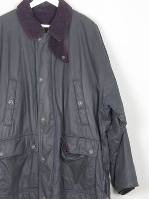 Men’s Navy Vintage Wax Jacket L/XL - The Harlequin