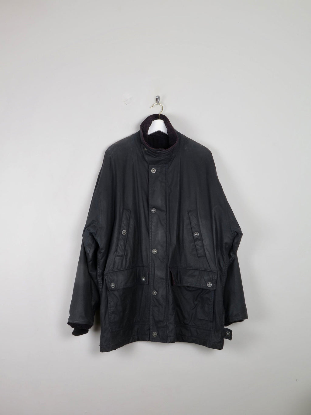 Men's Navy Vintage Wax Jacket XL - The Harlequin