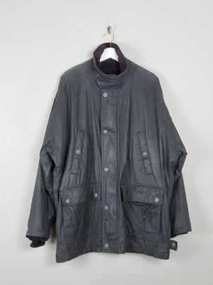 Men's Navy Vintage Wax Jacket XL - The Harlequin