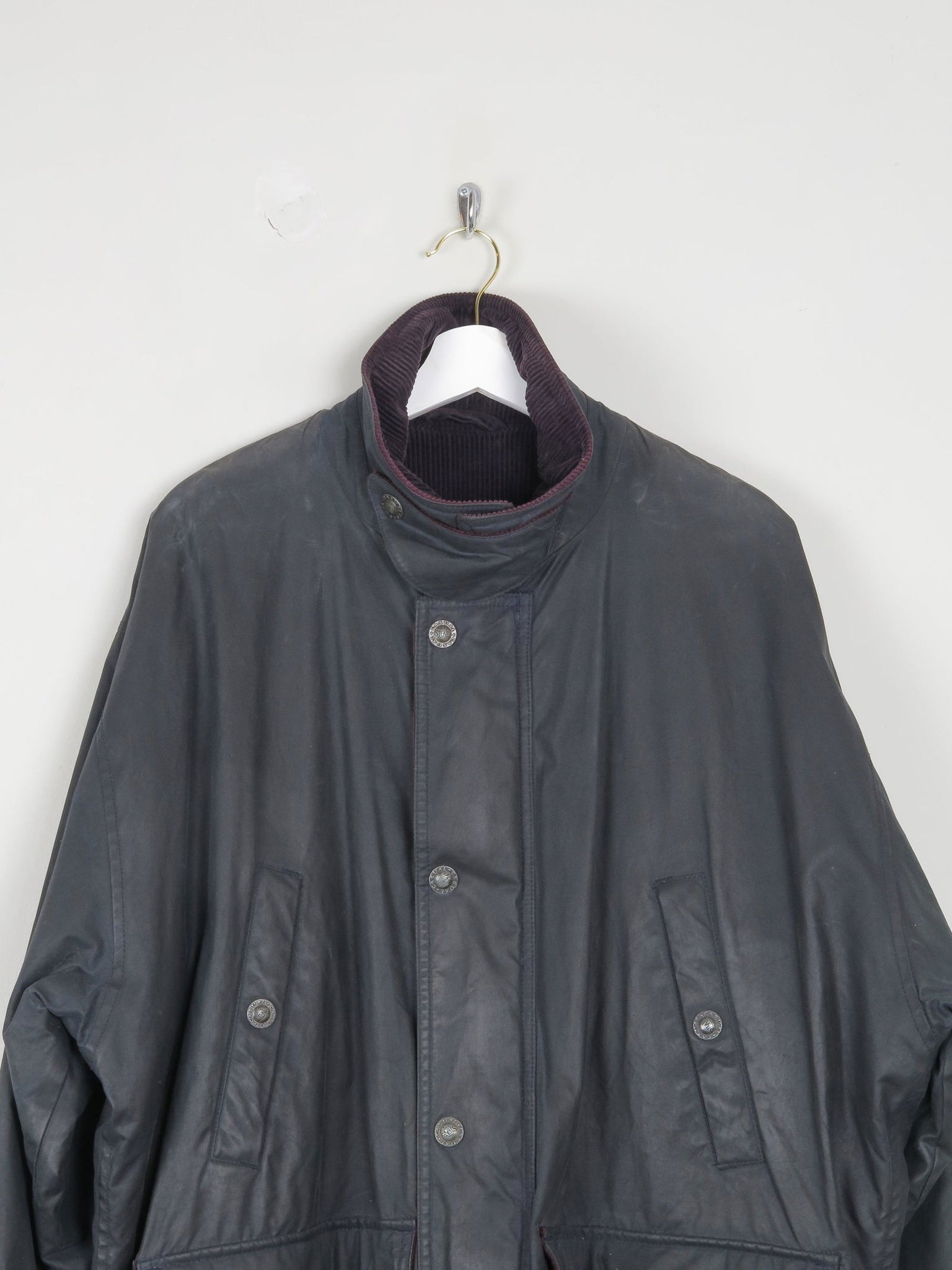 Men's Navy Vintage Wax Jacket XL - The Harlequin