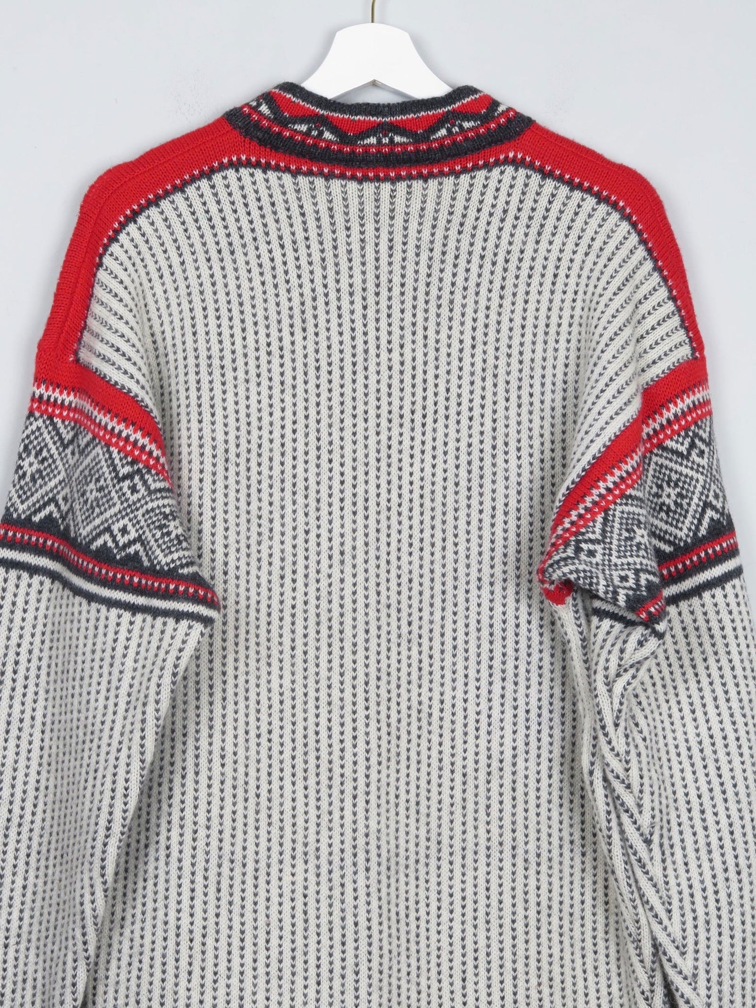 Men's Vintage Nordic Jumper With Metal Clasps L/XL - The Harlequin