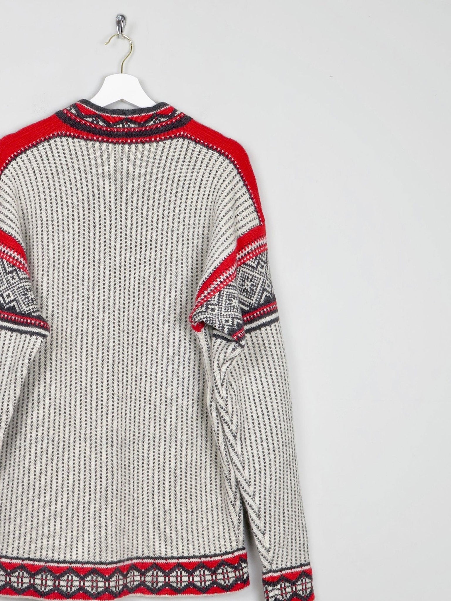 Men's Vintage Nordic Jumper With Metal Clasps L/XL - The Harlequin
