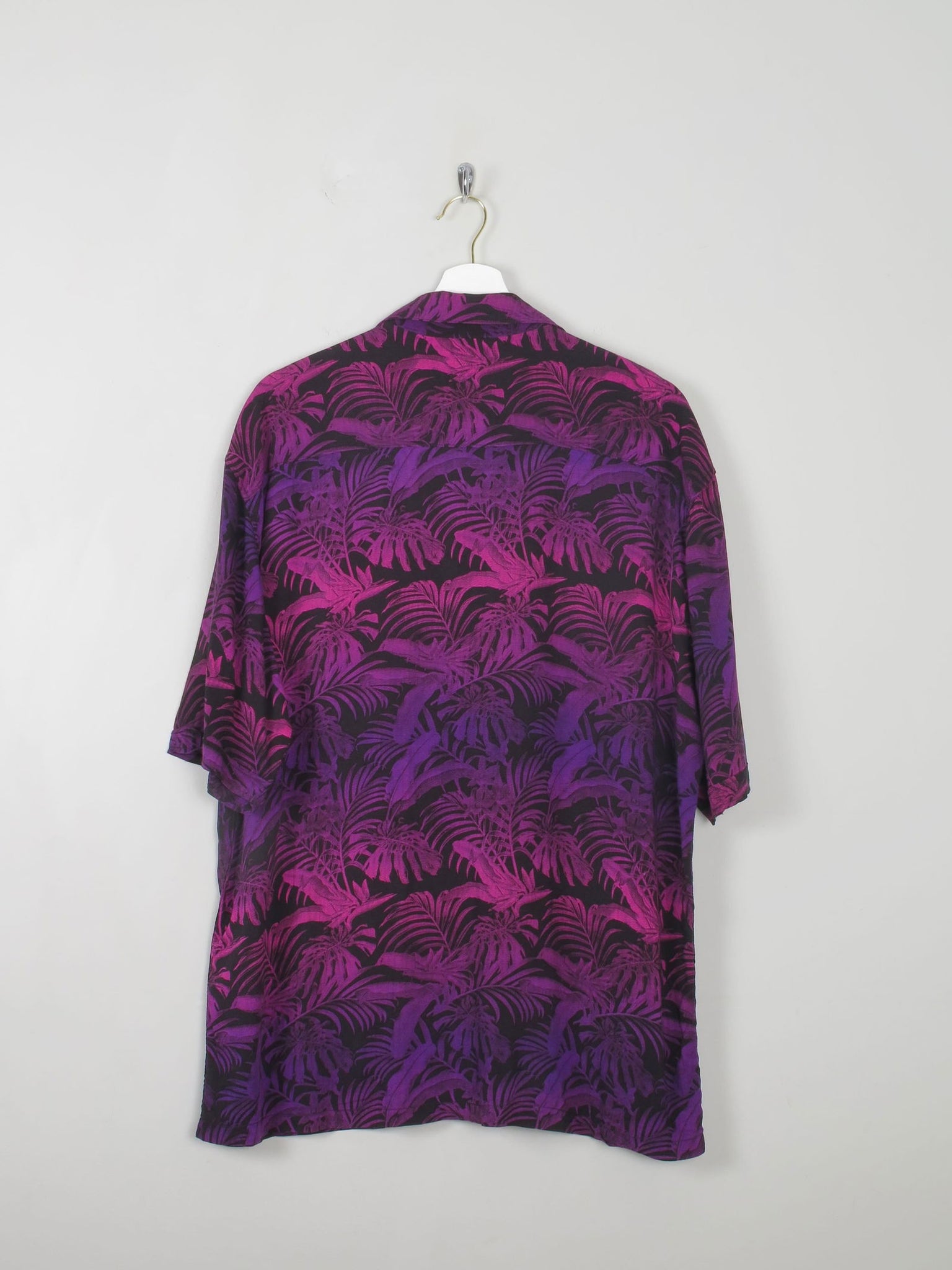 Men's Purple Hawaiian Vintage Shirt L New - The Harlequin