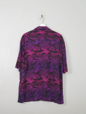 Men's Purple Hawaiian Vintage Shirt L New - The Harlequin