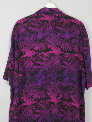 Men's Purple Hawaiian Vintage Shirt L New - The Harlequin