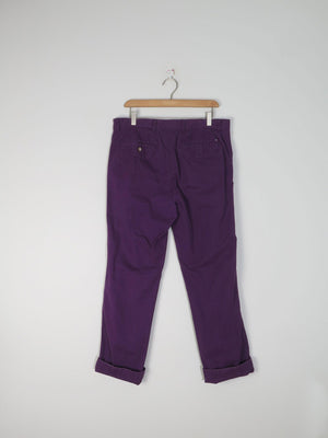 Men's Vintage Purple Tommy Hilfiger Summer Trousers 32/30 - The Harlequin
