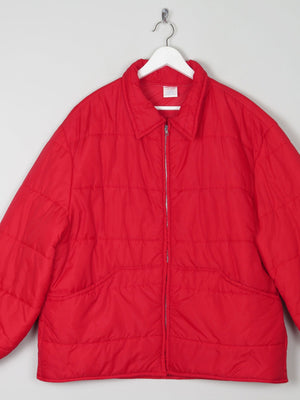Men's Red Puffer Vintage Jacket L/XL - The Harlequin