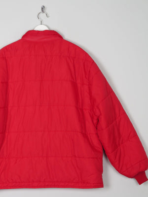 Men's Red Puffer Vintage Jacket L/XL - The Harlequin