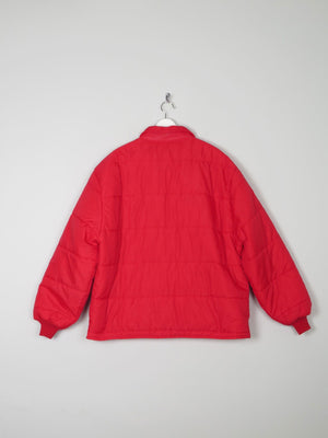 Men's Red Puffer Vintage Jacket L/XL - The Harlequin
