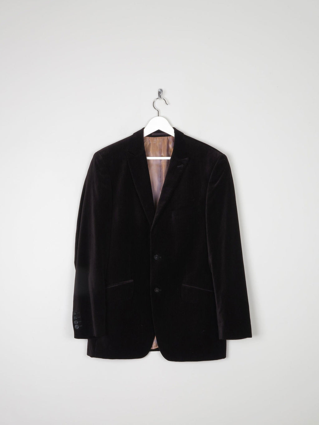 Men's Remus Vintage Brown Pinstripe Velvet Jacket 38/40R - The Harlequin