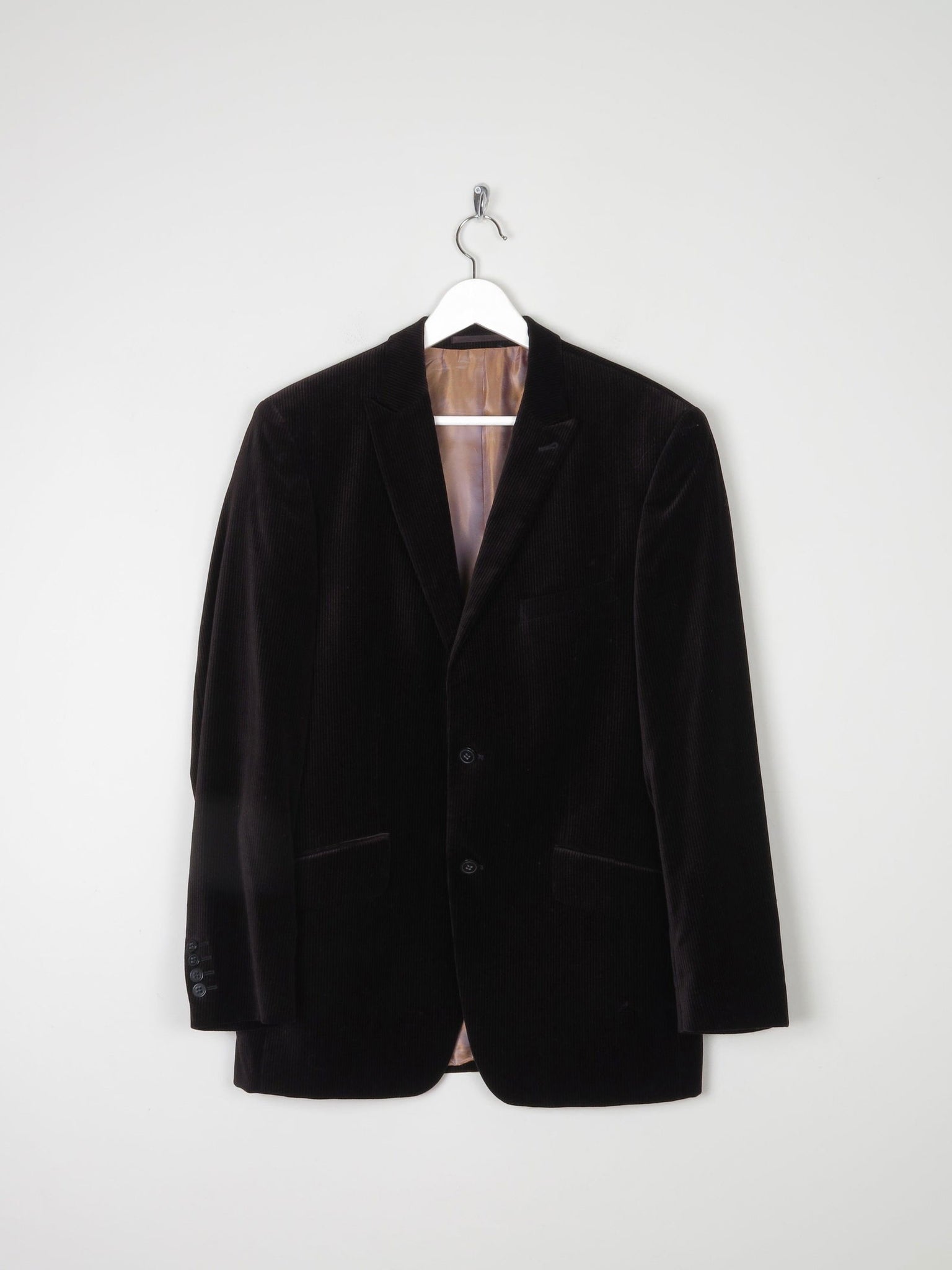 Men's Remus Vintage Brown Pinstripe Velvet Jacket 38/40R - The Harlequin