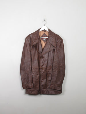 Men's Rust Vintage Leather Jacket L/44 - The Harlequin