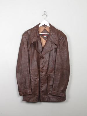 Men's Rust Vintage Leather Jacket L/44 - The Harlequin
