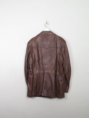 Men's Rust Vintage Leather Jacket L/44 - The Harlequin
