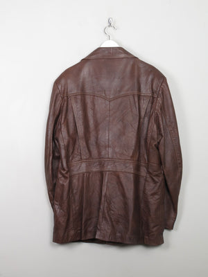Men's Rust Vintage Leather Jacket L/44 - The Harlequin