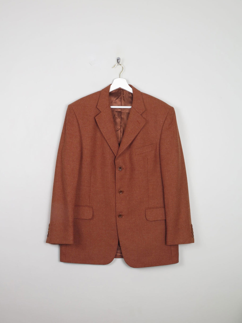 Men's Rust Vintage Light Tweed Jacket Oversized 42/44 - The Harlequin