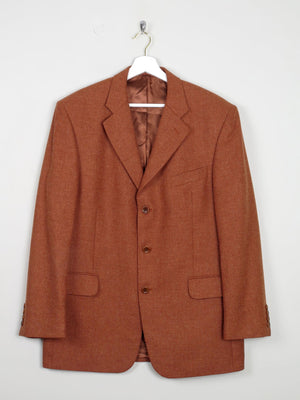 Men's Rust Vintage Light Tweed Jacket Oversized 42/44 - The Harlequin