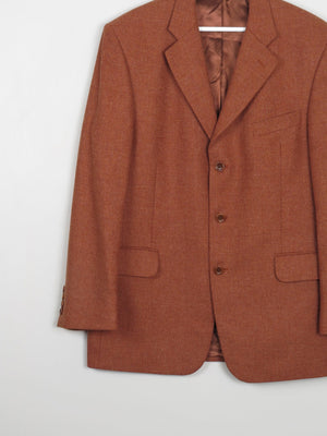 Men's Rust Vintage Light Tweed Jacket Oversized 42/44 - The Harlequin