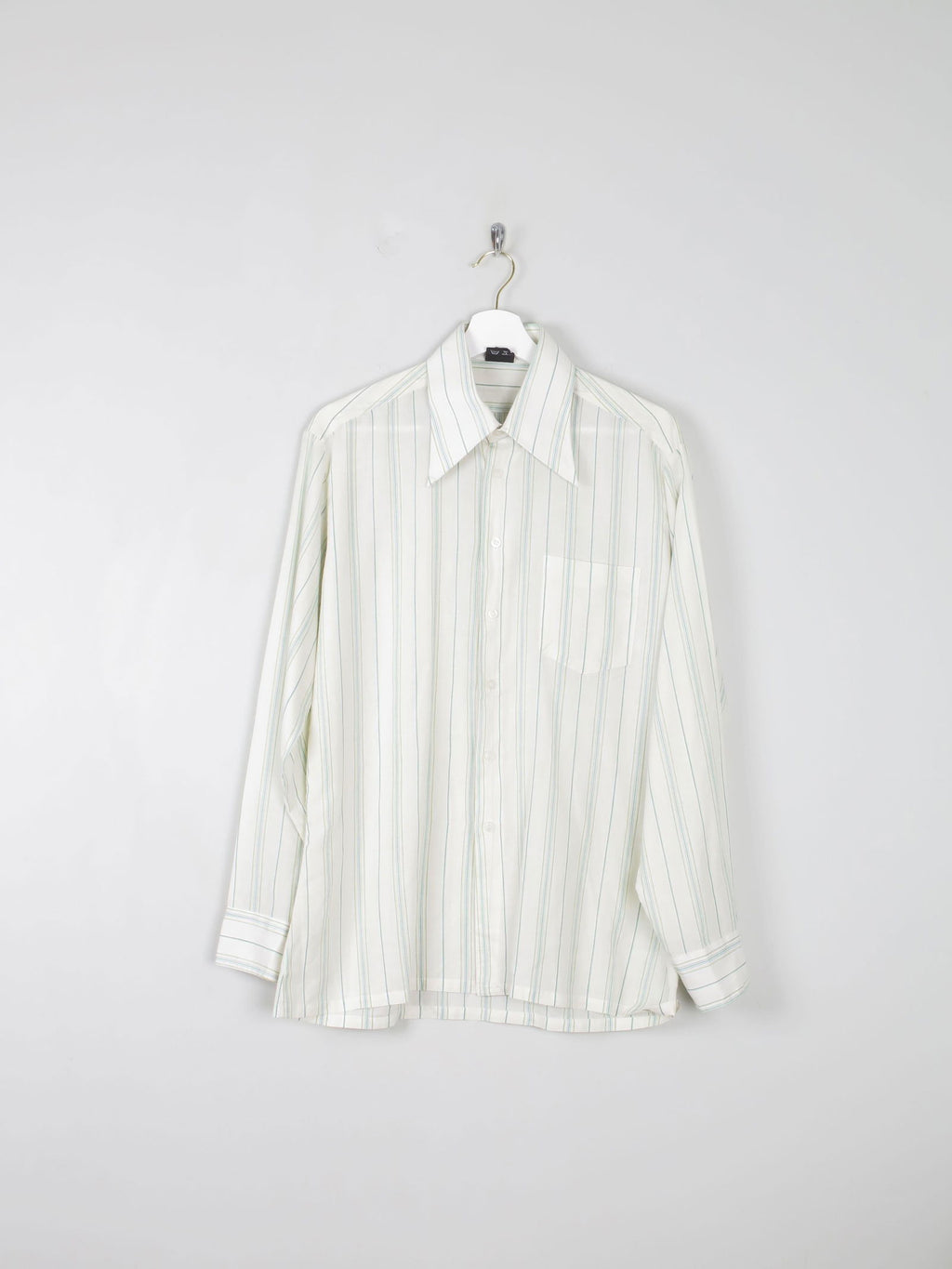 Men's Striped 1970s Vintage Shirt M - The Harlequin