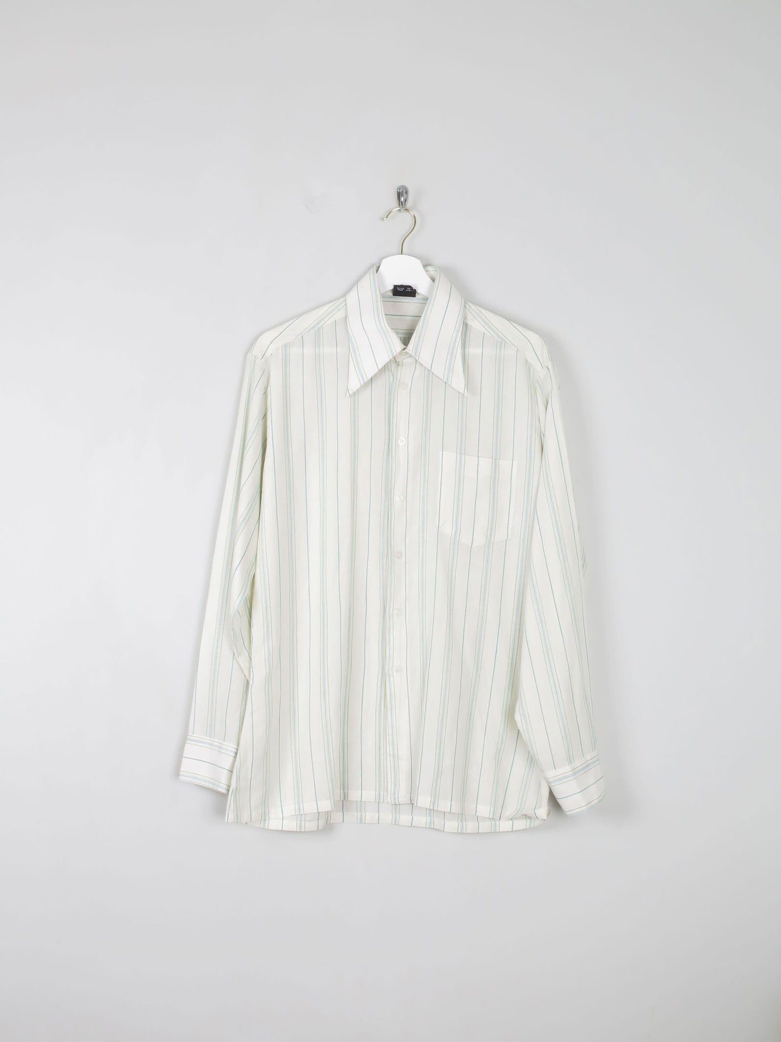 Men's Striped 1970s Vintage Shirt M - The Harlequin
