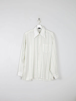 Men's Striped 1970s Vintage Shirt M - The Harlequin