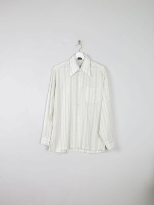 Men's Striped 1970s Vintage Shirt M - The Harlequin