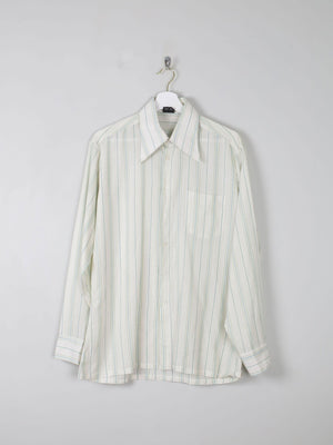 Men's Striped 1970s Vintage Shirt M - The Harlequin