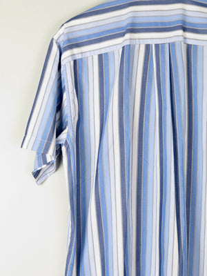 Men’s Striped Cotton Vintage Lacoste Short Sleeve Shirt 42/ L - The Harlequin