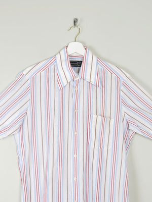 Men's Striped Vintage Short Sleeve Shirt L - The Harlequin