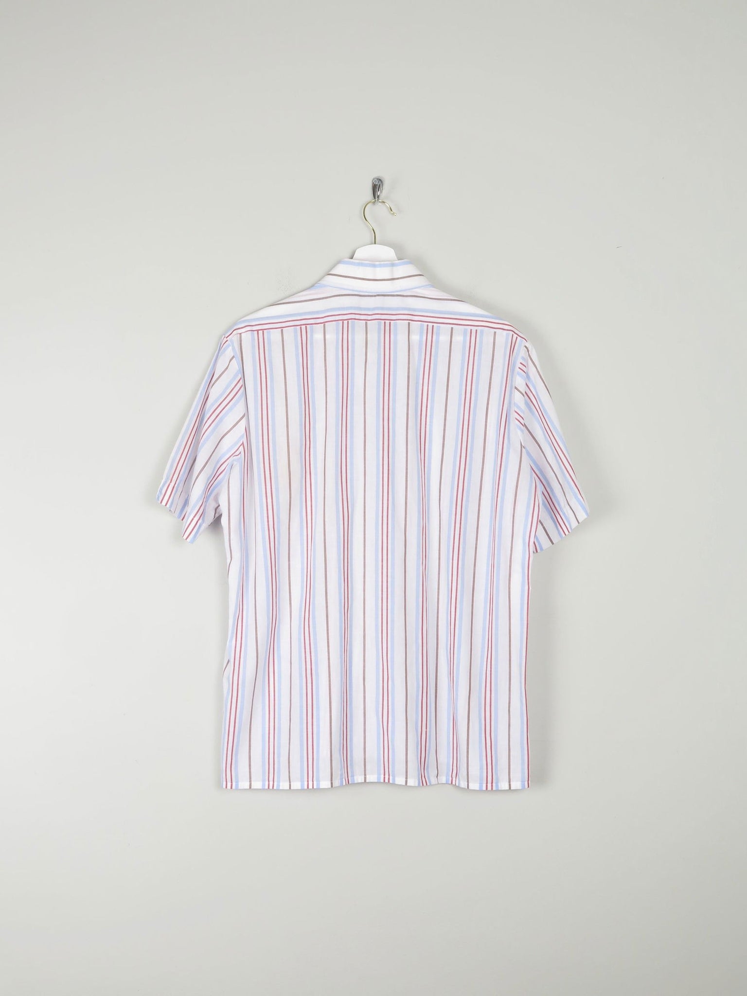 Men's Striped Vintage Short Sleeve Shirt L - The Harlequin