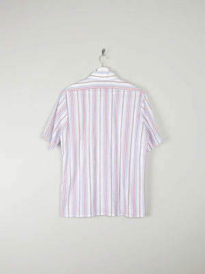 Men's Striped Vintage Short Sleeve Shirt L - The Harlequin