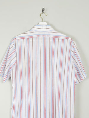 Men's Striped Vintage Short Sleeve Shirt L - The Harlequin