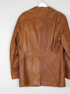 Men's Tan Vintage Leather Jacket 38/40R" Jacques Olivier - The Harlequin