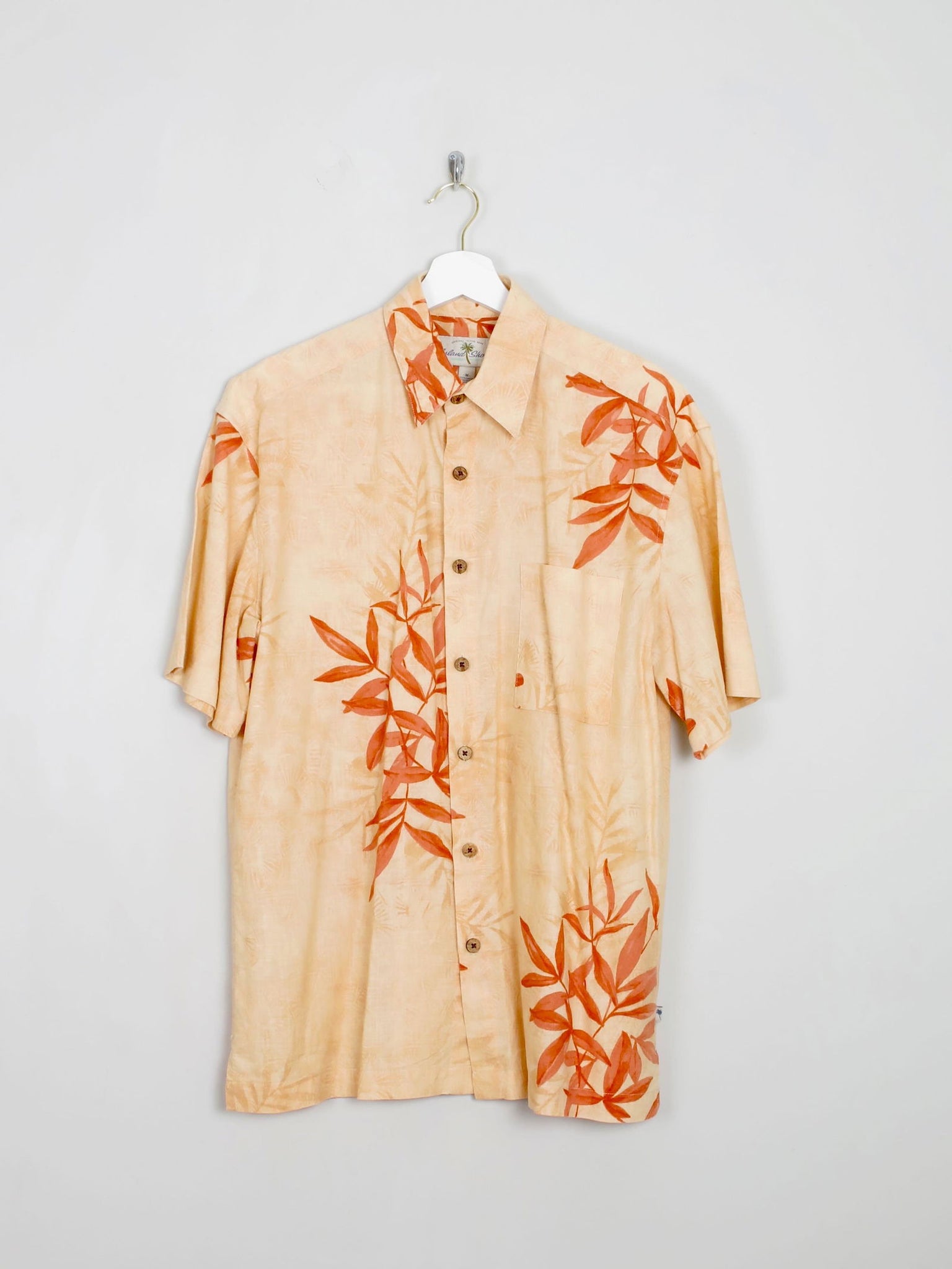 Men's Tangerine Vintage Hawaiian Shirt M/L - The Harlequin