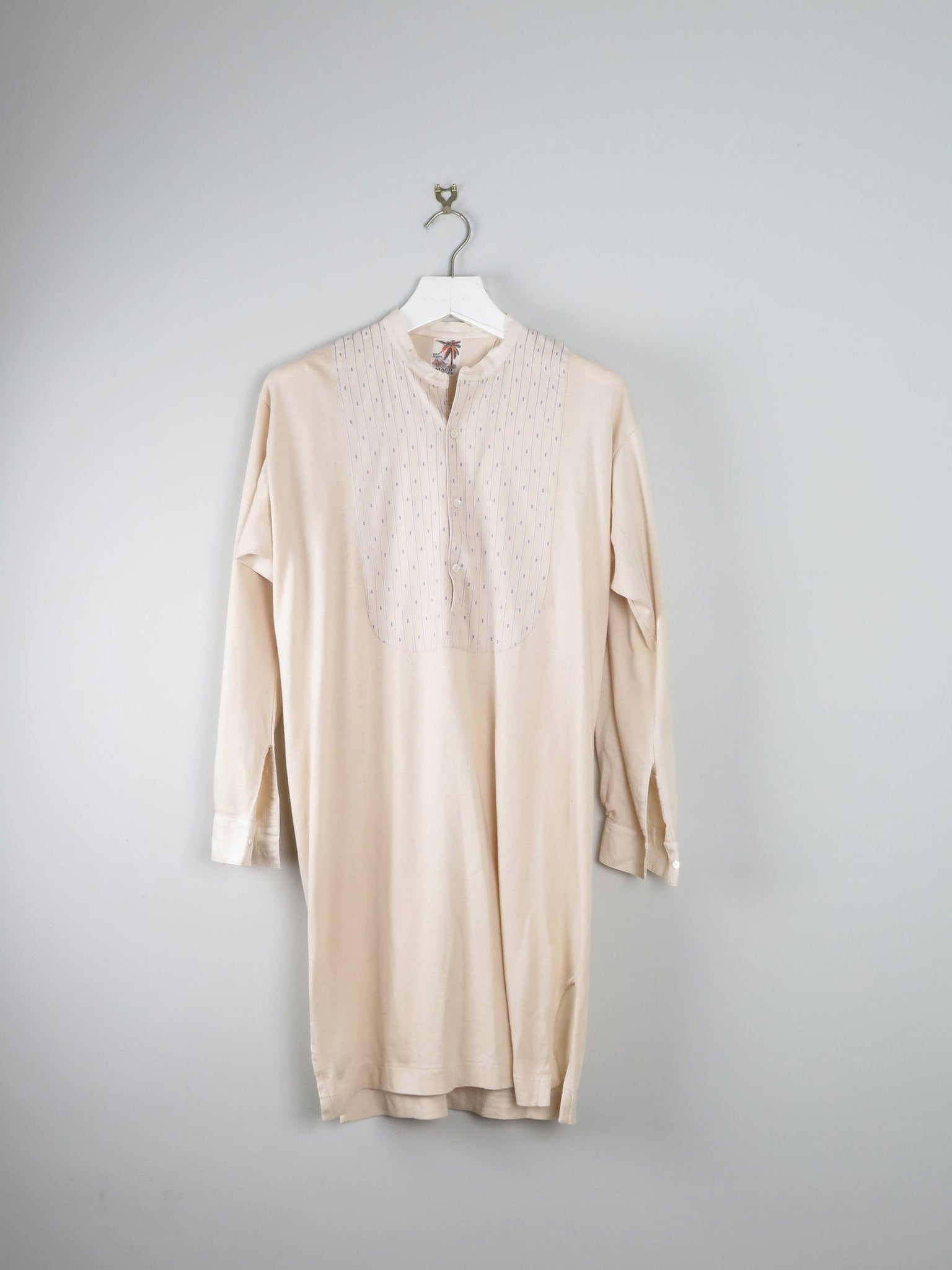 Men's Vintage 1940s Grandfather Night Shirt S - The Harlequin