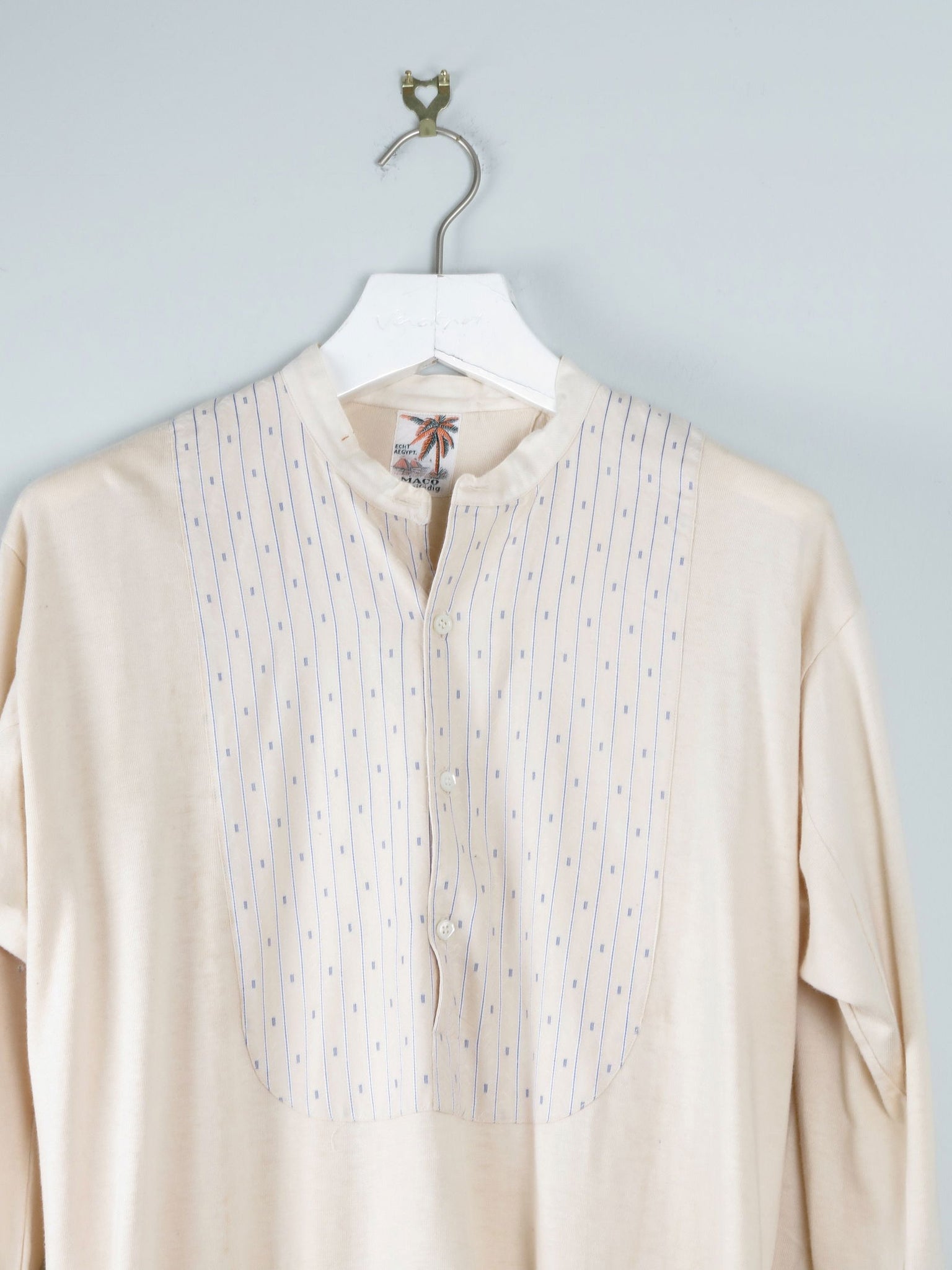 Men's Vintage 1940s Grandfather Night Shirt S - The Harlequin