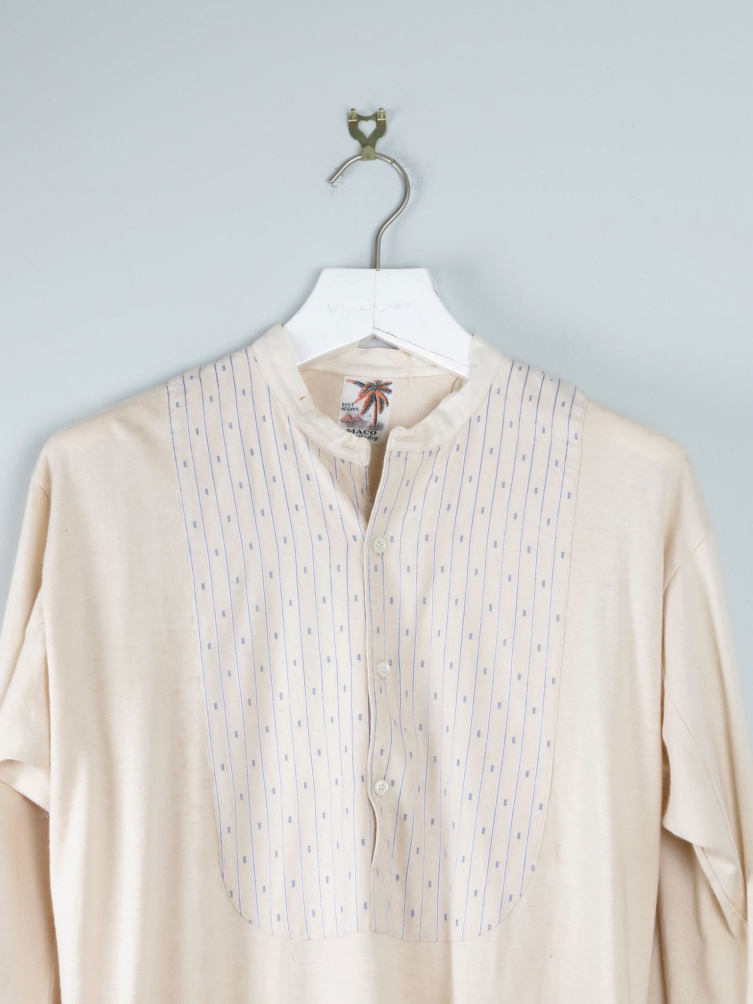 Men's Vintage 1940s Grandfather Night Shirt S - The Harlequin
