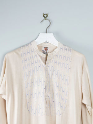 Men's Vintage 1940s Grandfather Night Shirt S - The Harlequin