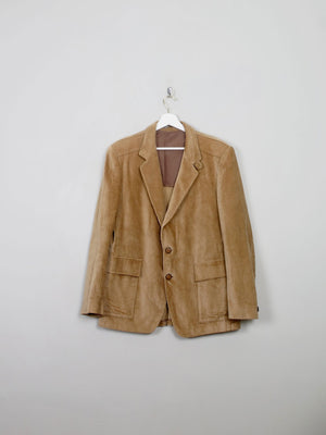 Men's Vintage 1970s Corduroy Tan Jacket M - The Harlequin