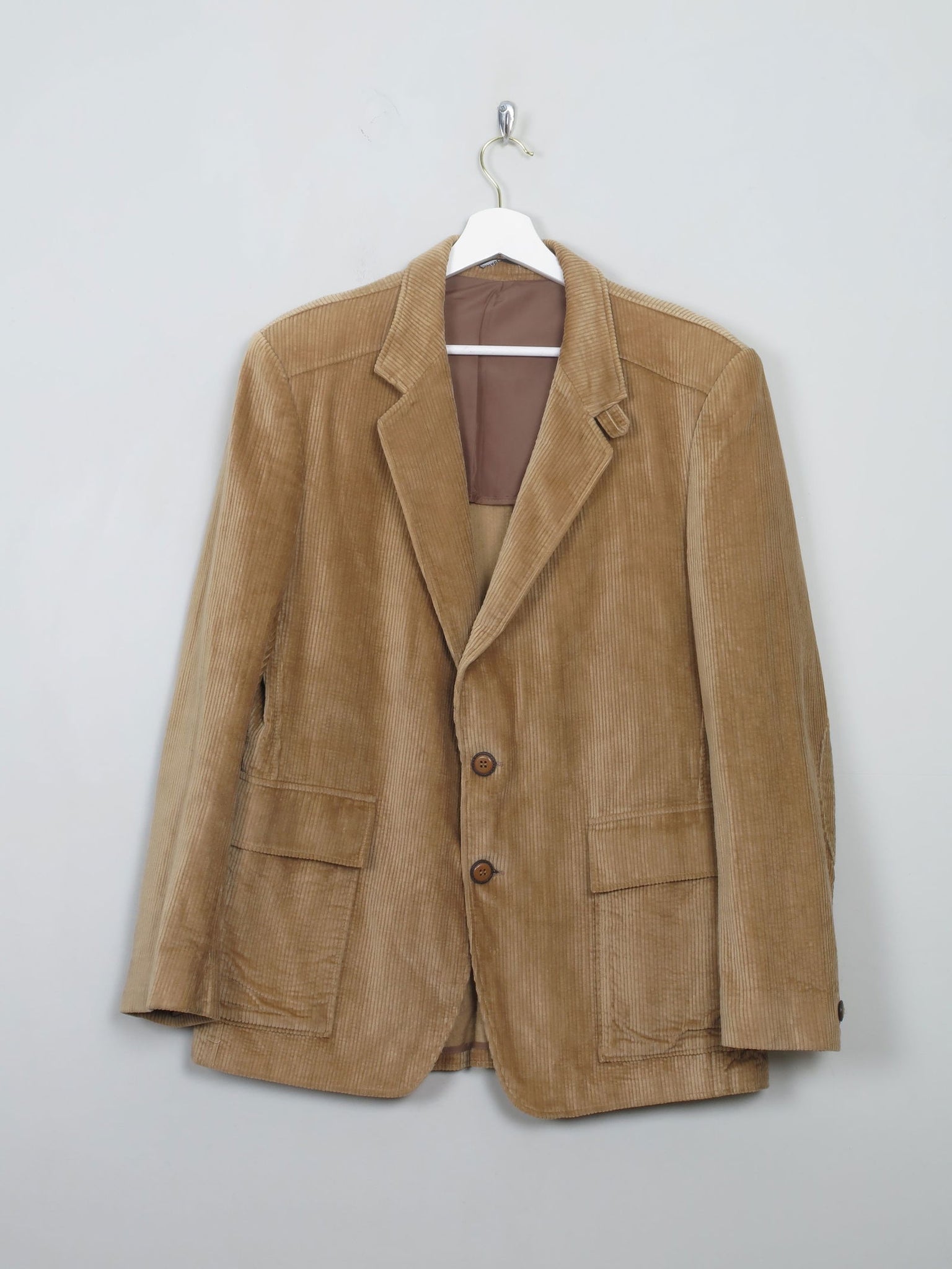 Men's Vintage 1970s Corduroy Tan Jacket M - The Harlequin
