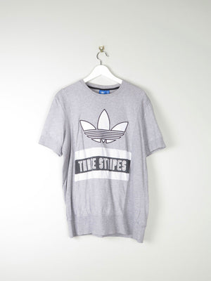 Men's Vintage Adidas Grey T-shirt L - The Harlequin