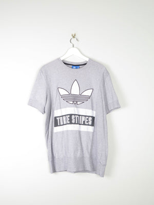 Men's Vintage Adidas Grey T-shirt L - The Harlequin