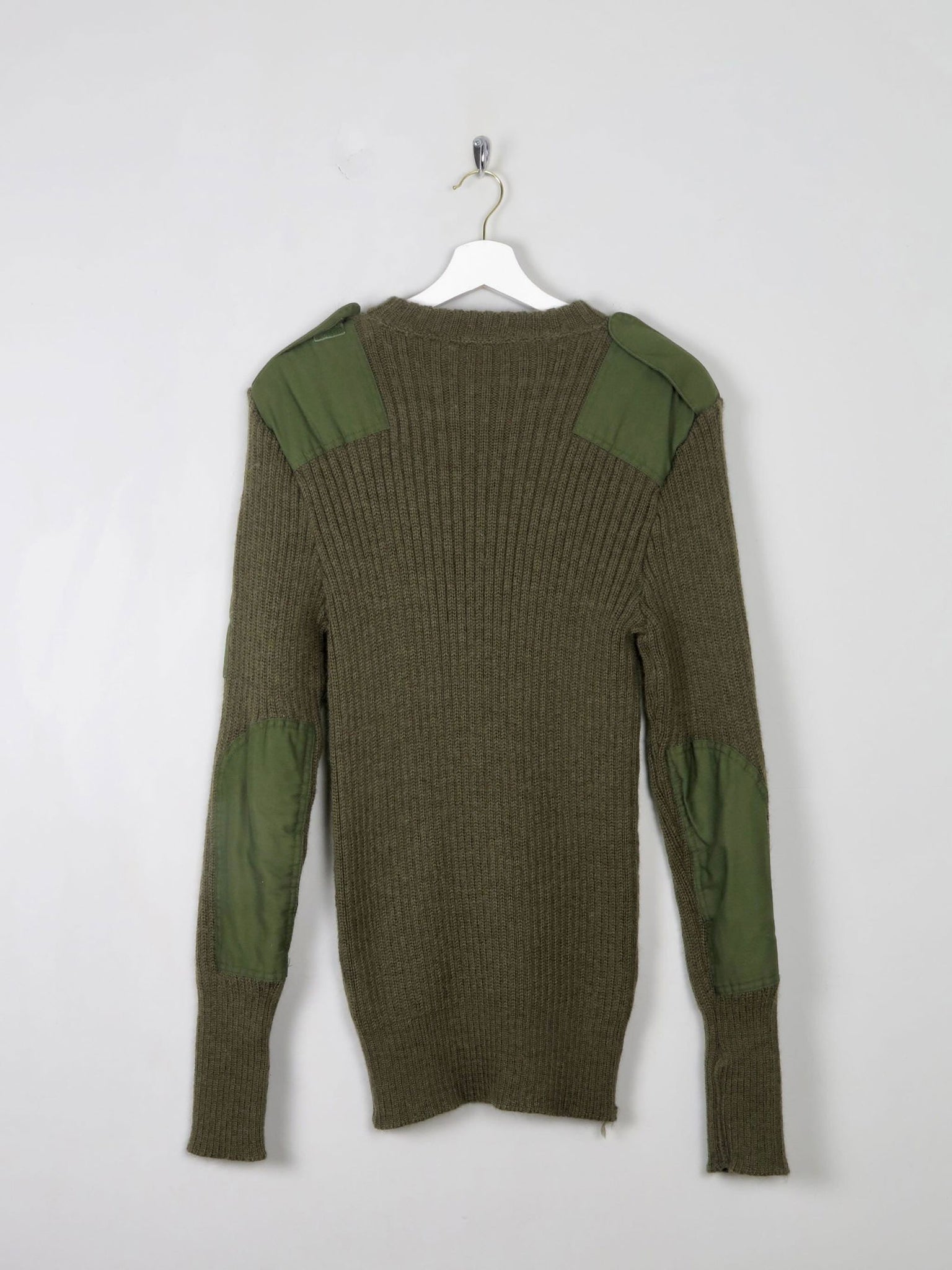 Men's Vintage Army Knit Jumper M/L - The Harlequin
